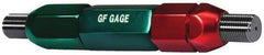 GF Gage - 9/16-12, Class 2B, Double End Plug Thread Go/No Go Gage - Steel, Size 6W Handle Included - Americas Industrial Supply