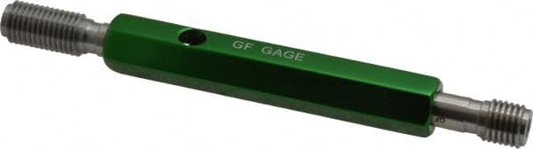 GF Gage - M10x1.25, Class 6H, Double End Plug Thread Go/No Go Gage - Hardened Tool Steel, Size 2 Handle Included - Americas Industrial Supply