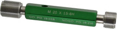 GF Gage - M20x1.50, Class 6H, Double End Plug Thread Go/No Go Gage - Hardened Tool Steel, Size 4 Handle Included - Americas Industrial Supply
