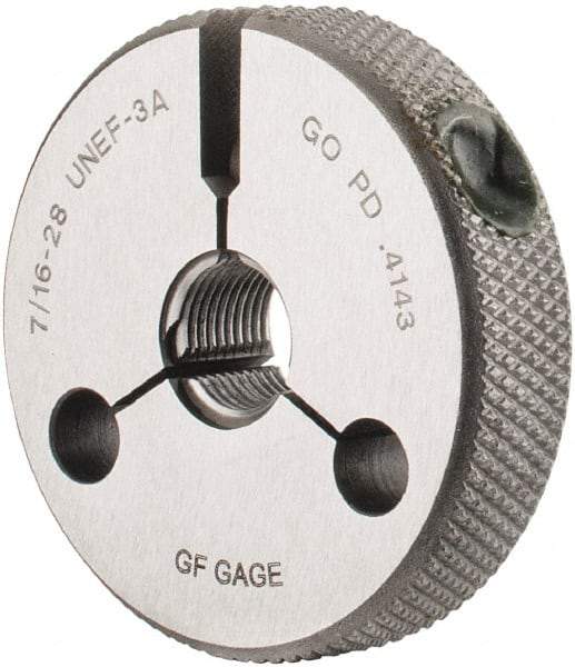 GF Gage - 7/16-28 Go Single Ring Thread Gage - Class 3A - Americas Industrial Supply