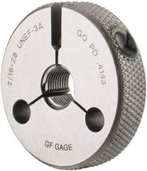 GF Gage - 7/16-28 Go Single Ring Thread Gage - Class 3A - Americas Industrial Supply