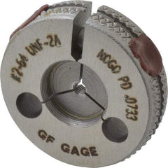 GF Gage - 2-64 Go/No Go Double Ring Thread Gage - Class 2A - Americas Industrial Supply