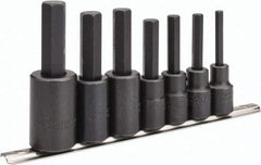 Proto - 7 Piece 1/2" Drive Inch Impact Hex Bit Socket Set - 1/4 to 5/8" Hex - Americas Industrial Supply