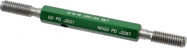GF Gage - 3/8-16 Go/No Go Truncated Taperlock Thread Setting Plug Gage - Class 2A, Size 2 Handle, Steel - Americas Industrial Supply