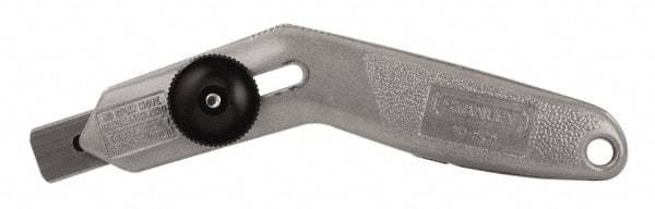 Stanley - Retractable Utility Knife - 2-1/4" Blade, Grey Handle, 3 Blades Included - Americas Industrial Supply