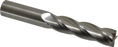 M.A. Ford - 3/4", 3" LOC, 3/4" Shank Diam, 5-1/4" OAL, 4 Flute, Solid Carbide Square End Mill - Single End, Uncoated, Spiral Flute, 30° Helix, Centercutting, Right Hand Cut, Right Hand Flute, Series 122 - Americas Industrial Supply