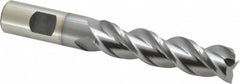 Cleveland - 3/4", 3" LOC, 3/4" Shank Diam, 5-1/4" OAL, 3 Flute, Powdered Metal Square End Mill - Single End, TiCN Finish, Spiral Flute, 42° Helix, Centercutting, Right Hand Cut, Right Hand Flute, Series PM-539R - Americas Industrial Supply