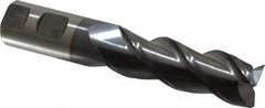 Cleveland - 1", 3" LOC, 1" Shank Diam, 5-1/2" OAL, 3 Flute, Powdered Metal Square End Mill - Single End, TiCN Finish, Spiral Flute, 42° Helix, Centercutting, Right Hand Cut, Right Hand Flute, Series PM-539R - Americas Industrial Supply