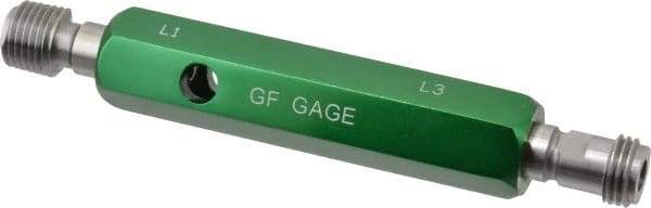 GF Gage - 1/4-18 Double End Tapered Plug Pipe Thread Gage - Handle Size 3, Handle Included, NPTF-L1 & NPTF-L3 Tolerance - Americas Industrial Supply