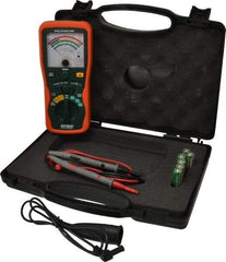 Extech - Analog Display, 400 Megohm Electrical Insulation Resistance Tester & Megohmmeter - 1,000 VDC Max Test Voltage, Powered by 1.5V AA Battery - Americas Industrial Supply