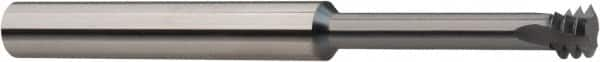 Niagara Cutter - 1/2-13 UN, 0.35" Cutting Diam, 3 Flute, Solid Carbide Helical Flute Thread Mill - Internal/External Thread, 0.23" LOC, 4" OAL, 3/8" Shank Diam - Americas Industrial Supply