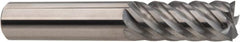 Niagara Cutter - 16mm, 36mm LOC, 16mm Shank Diam, 93mm OAL, 6 Flute, Solid Carbide Square End Mill - Single End, AlTiN Finish, Spiral Flute, 45° Helix, Centercutting, Right Hand Cut, Right Hand Flute, Series S645M - Americas Industrial Supply