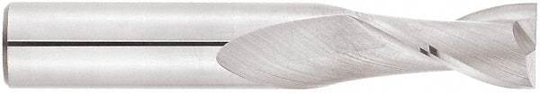 Niagara Cutter - 11/16", 1-3/8" LOC, 3/4" Shank Diam, 4" OAL, 2 Flute, Solid Carbide Square End Mill - Single End, Uncoated, Spiral Flute, 30° Helix, Centercutting, Right Hand Cut, Right Hand Flute, Series C230 - Americas Industrial Supply