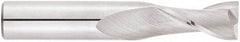 Niagara Cutter - 11/16", 1-3/8" LOC, 3/4" Shank Diam, 4" OAL, 2 Flute, Solid Carbide Square End Mill - Single End, Uncoated, Spiral Flute, 30° Helix, Centercutting, Right Hand Cut, Right Hand Flute, Series C230 - Americas Industrial Supply