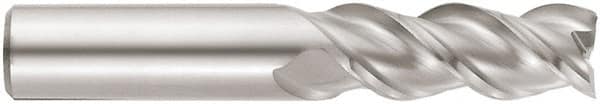 Niagara Cutter - 20mm, 50mm LOC, 20mm Shank Diam, 105mm OAL, 3 Flute, Solid Carbide Square End Mill - Single End, TiCN Finish, Spiral Flute, 45° Helix, Centercutting, Right Hand Cut, Right Hand Flute, Series A345M - Americas Industrial Supply