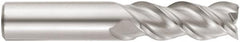 Niagara Cutter - 20mm, 50mm LOC, 20mm Shank Diam, 105mm OAL, 3 Flute, Solid Carbide Square End Mill - Single End, TiCN Finish, Spiral Flute, 45° Helix, Centercutting, Right Hand Cut, Right Hand Flute, Series A345M - Americas Industrial Supply