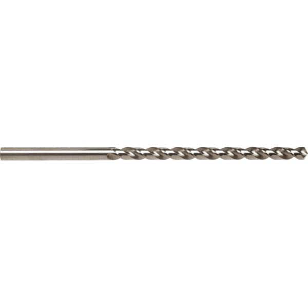 Taper Length Drill Bit: 0.1130″ Dia Bright/Uncoated, RH Cut, Parabolic Flute, Straight Shank, Series 5536
