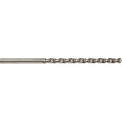 Taper Length Drill Bit: 0.1130″ Dia Bright/Uncoated, RH Cut, Parabolic Flute, Straight Shank, Series 5536