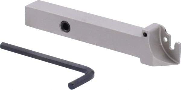Iscar - External Thread, 0.63" Max Depth of Cut, 1.8mm Min Groove Width, 100mm OAL, Right Hand Indexable Grooving Cutoff Toolholder - 1/2" Shank Height x 1/2" Shank Width, TAG Insert Style, TGT Toolholder Style, Series Tang-Grip - Americas Industrial Supply