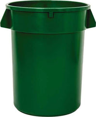 PRO-SOURCE - 32 Gal Green Round Trash Can - Polyethylene - Americas Industrial Supply