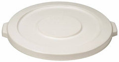 PRO-SOURCE - Round Lid for Use with 20 Gal Round Trash Cans - White, Polyethylene, For Brute Trash Cans - Americas Industrial Supply