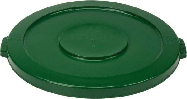 PRO-SOURCE - Round Lid for Use with 32 Gal Round Trash Cans - Green, Polyethylene, For Brute Trash Cans - Americas Industrial Supply