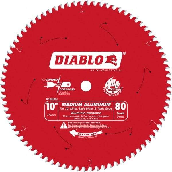 Freud - 10" Blade Diam, 100 Teeth, Carbide-Tipped Cold Saw Blade - 5/8" Arbor Hole Diam, 0.071" Blade Thickness - Americas Industrial Supply