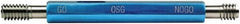 OSG - 7/8-9, Class 2B, Double End Plug Thread Go/No Go Gage - High Speed Steel, Handle Included - Americas Industrial Supply