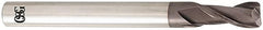 OSG - 5/8", 2 Flute, Single End, Solid Carbide, 0.03" Corner Radius End Mill - 3-1/2" OAL, 35° Helix, Right Hand Flute, 1-1/4" LOC, Right Hand Cut - Americas Industrial Supply