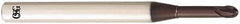 OSG - 3mm Diam, 3mm LOC, 2 Flute Solid Carbide Ball End Mill - TiAlN Finish, Single End, 70mm OAL, 6mm Shank Diam, Spiral Flute - Americas Industrial Supply
