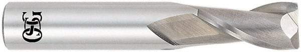 OSG - 5/8", 2 Flute, Single End, Solid Carbide, 0.03" Corner Radius End Mill - 3-1/2" OAL, 30° Helix, Right Hand Flute, 1-1/4" LOC, Right Hand Cut - Americas Industrial Supply