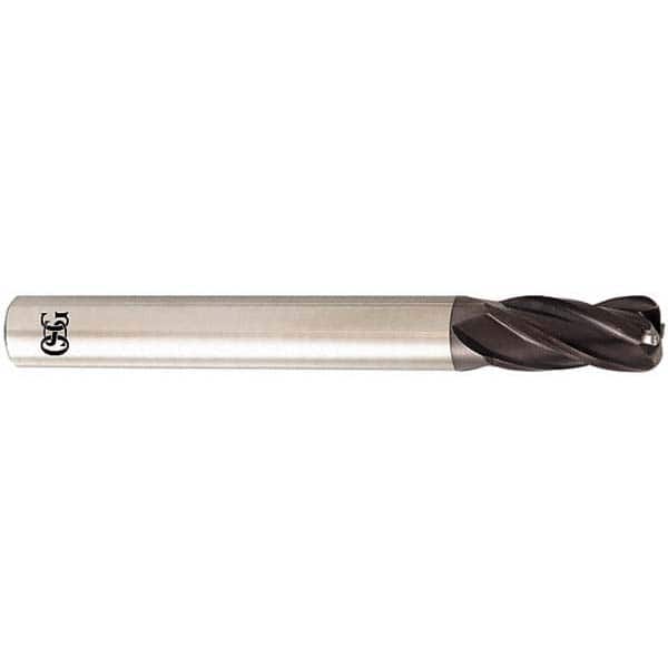 OSG - 5/8" Diam 4 Flute Solid Carbide 0.09" Corner Radius End Mill - Americas Industrial Supply