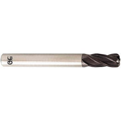 OSG - 5/8" Diam 4 Flute Solid Carbide 0.09" Corner Radius End Mill - Americas Industrial Supply