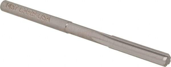 OSG - 3.7mm Solid Carbide Chucking Reamer - Straight Flute, 3.57mm Straight Shank, 19mm Flute Length, 64mm OAL - Americas Industrial Supply