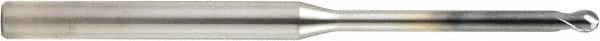 OSG - 0.2mm Diam, 0.16mm LOC, 2 Flute Solid Carbide Ball End Mill - WXS Finish, Single End, 45mm OAL, 4mm Shank Diam, Spiral Flute - Americas Industrial Supply