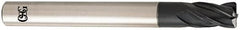 OSG - 12mm, 4 Flute, Single End, Solid Carbide, 2mm Corner Radius End Mill - 110mm OAL, 30° Helix, Right Hand Flute, 18mm LOC, Right Hand Cut, - Americas Industrial Supply