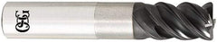OSG - 12mm, 4 Flute, Single End, Solid Carbide, 1mm Corner Radius End Mill - 102mm OAL, 50° Helix, Right Hand Flute, 18mm LOC, Right Hand Cut, - Americas Industrial Supply