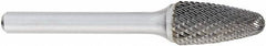 OSG - 1/2" Cut Diam, 1/4" Shank Diam, Tree with Radius Head Burr - Carbide, Radius End, 1" LOC, 6" OAL - Americas Industrial Supply