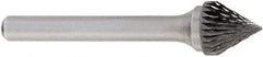 OSG - 12mm Cut Diam, 6mm Shank Diam, Cone Head Burr - Carbide, Point End, 60mm LOC, 50mm OAL - Americas Industrial Supply