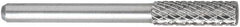 OSG - 5mm Cut Diam, 6mm Shank Diam, Cylinder with Radius Head Burr - Carbide, Radius End, 12mm LOC, 50mm OAL - Americas Industrial Supply