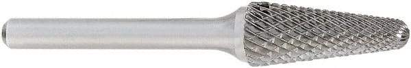 OSG - 8mm Cut Diam, 6mm Shank Diam, Taper Head Burr - Carbide, Radius End, 22mm LOC, 50mm OAL - Americas Industrial Supply