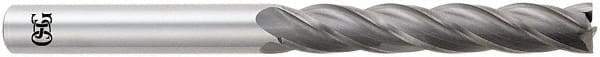 OSG - 14mm, 76mm LOC, 14mm Shank Diam, 153mm OAL, 4 Flute, Solid Carbide Square End Mill - Single End, Uncoated, Spiral Flute, 30° Helix, Centercutting, Right Hand Cut, Right Hand Flute, Series 484 - Americas Industrial Supply