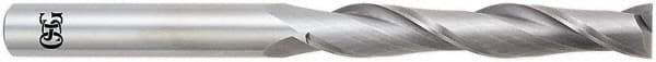 OSG - 12mm, 76mm LOC, 12mm Shank Diam, 153mm OAL, 2 Flute, Solid Carbide Square End Mill - Single End, Uncoated, Spiral Flute, 30° Helix, Centercutting, Right Hand Cut, Right Hand Flute, Series 482 - Americas Industrial Supply