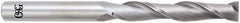 OSG - 12mm, 76mm LOC, 12mm Shank Diam, 153mm OAL, 2 Flute, Solid Carbide Square End Mill - Single End, Uncoated, Spiral Flute, 30° Helix, Centercutting, Right Hand Cut, Right Hand Flute, Series 482 - Americas Industrial Supply