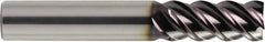 OSG - 12mm, 26mm LOC, 12mm Shank Diam, 75mm OAL, 4 Flute, Solid Carbide Square End Mill - Single End, EXO Finish, Spiral Flute, 50° Helix, Centercutting, Right Hand Cut, Right Hand Flute, Series 3150 - Americas Industrial Supply
