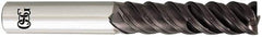 OSG - 7/16", 2" LOC, 7/16" Shank Diam, 4" OAL, 4 Flute, Solid Carbide Square End Mill - Single End, TiAlN Finish, Spiral Flute, 50° Helix, Centercutting, Right Hand Cut, Right Hand Flute, Series HP451 - Americas Industrial Supply
