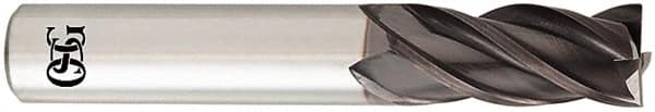 OSG - 7/8", 1-1/2" LOC, 7/8" Shank Diam, 4" OAL, 4 Flute, Solid Carbide Square End Mill - Single End, TiAlN Finish, Spiral Flute, 35° Helix, Centercutting, Right Hand Cut, Right Hand Flute, Series HP441 - Americas Industrial Supply