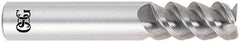OSG - 16mm, 32mm LOC, 16mm Shank Diam, 89mm OAL, 3 Flute, Solid Carbide Square End Mill - Single End, Uncoated, Spiral Flute, 60° Helix, Centercutting, Right Hand Cut, Right Hand Flute, Series 460C - Americas Industrial Supply