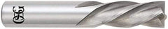 OSG - 1", 1-1/2" LOC, 1" Shank Diam, 4" OAL, 4 Flute, Solid Carbide Square End Mill - Single End, Uncoated, Spiral Flute, 30° Helix, Centercutting, Right Hand Cut, Left Hand Flute, Series 447 - Americas Industrial Supply