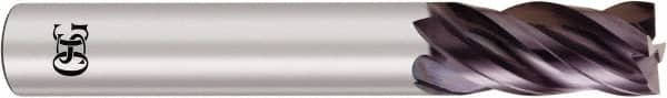 OSG - 5/8", 1-1/4" LOC, 5/8" Shank Diam, 3-1/2" OAL, 4 Flute, Solid Carbide Square End Mill - Single End, EXO Finish, Spiral Flute, Centercutting, Right Hand Cut, Right Hand Flute, Series 2050 - Americas Industrial Supply